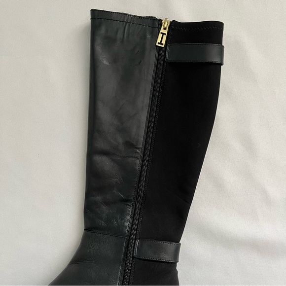 Isaac Mizrahi New York Amit Black Leather Front Riding Boots Size 6M W/ Box - Picture 14 of 15